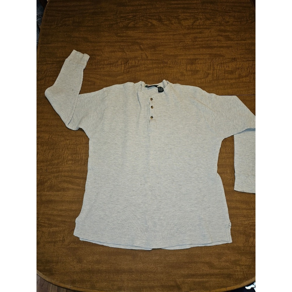 Coleman Thermal XL Long Sleeve Waffle Weave Knit Winter Wear Cream G12